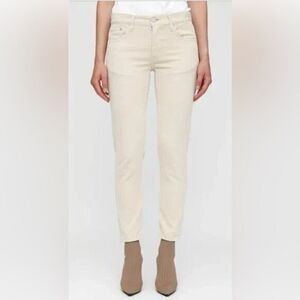 MOUSSY VINTAGE Japan Denim Ailey Corduroy Straight Leg Pants Off White Size 26